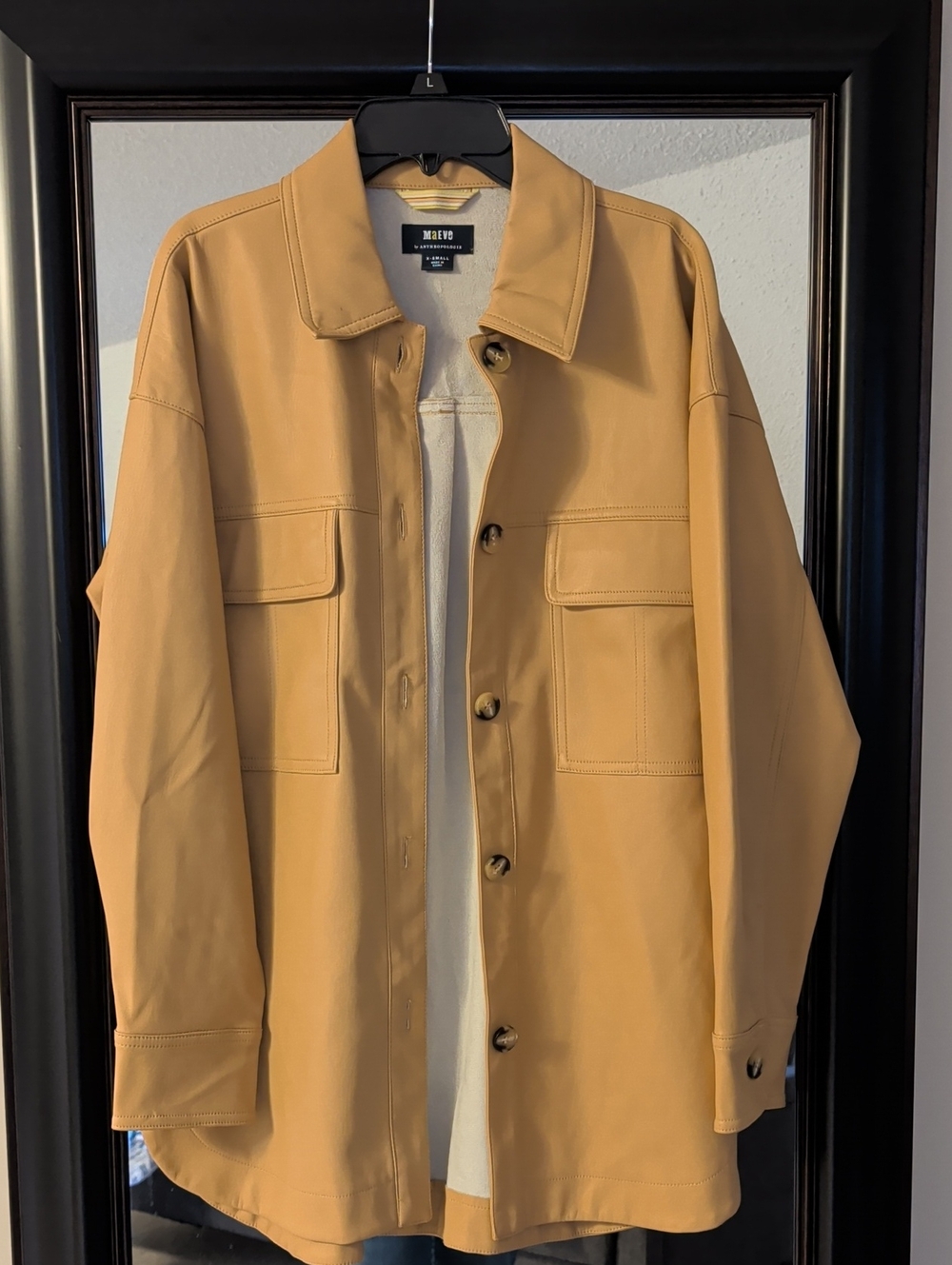 Maeve By Anthropologie Women's Faux Leather Utility Jacket